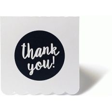 scalloped thank you card
