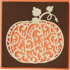 5x5 flourish pumpkin card