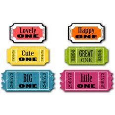 phrase - words- ticket set