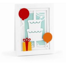 a2 birthday cake pop dot card