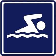 swimming sign