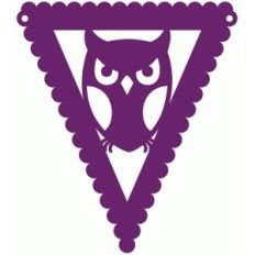 halloween owl pennant