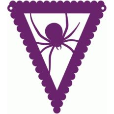 halloween spider pennant