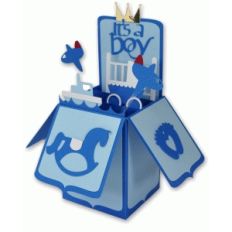 it's a boy card in a box