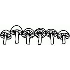 mushroom papercut border