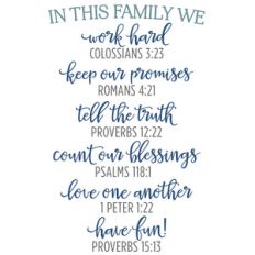 in this family - scriptures phrase