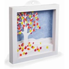 3d falling leaves shadow box (large)