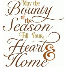 may the bounty fill saying