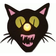 scary cat tealight holder