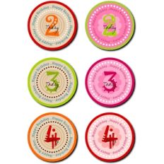 cupcake toppers - birthday two - three -four