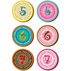 cupcake toppers - birthday five - six- seven