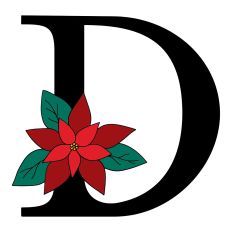 D Poinsettia Monogram