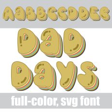 Dad Days Color Font