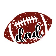 Dad Distressed Football SVG Cut File