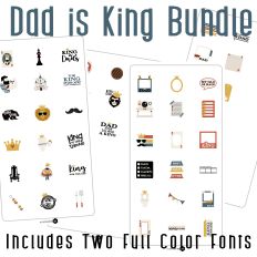 Dad is King Full Color Font Bundle