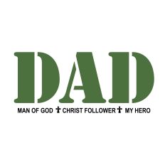 Dad Man of God SVG – Faith-Based Father’s Day Cut File for Silhouette Studio