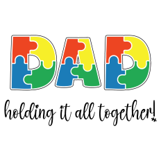 Puzzle Piece Dad – Holding It All Together Autism awareness SVG