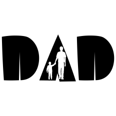 Small Boy Dad – Classic Silhouette Father’s Day SVG