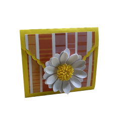 Foldable Paper Wallet with 3D Daisy – Perfect for Gifting Money