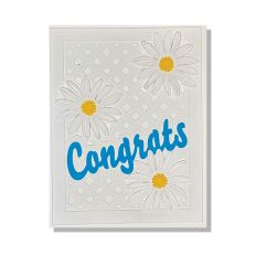 Daisy Layered Paper Congrats Card SVG Cut File