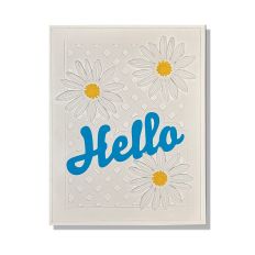Daisy Layered Paper Hello Card SVG Cut File