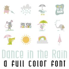 Dance In the Rain Full Color Font