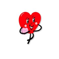 I Luv You Happy Heart Layered cut file