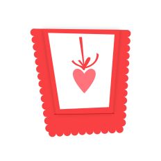 Dangling Heart Matchbook Card