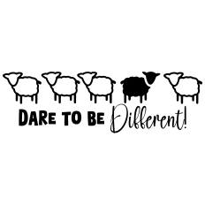 Dare to Be Different SVG | Sheep Christian Tshirt Cut File