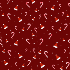 Candy cane pattern - Dark Red