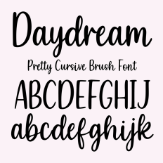 BFC Daydream Brush Script Cursive Handwriting Font