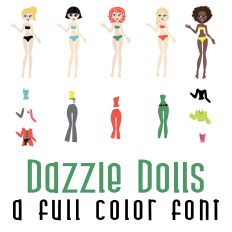 Dazzle Dolls Full Color Font