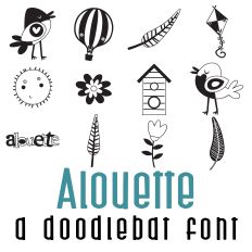 Alouette Doodlebat Font