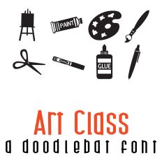 Art Class Doodlebat Font
