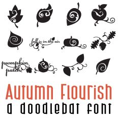 Autumn Flourish Doodlebat Font