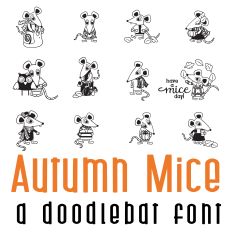 Autumn Mice Doodlebat Font