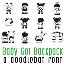 Baby Got Backpack Doodlebat Font
