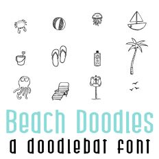 Beach Doodles Doodlebat Font