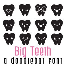 Big Teeth Doodlebat Font