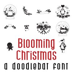 Blooming Christmas Doodlebat Font