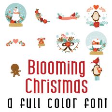 Blooming Christmas Full Color Font