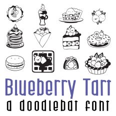 Blueberry Tart Doodlebat Font