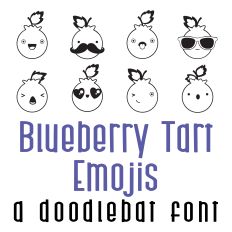 Blueberry Tart Emojis Doodlebat Font