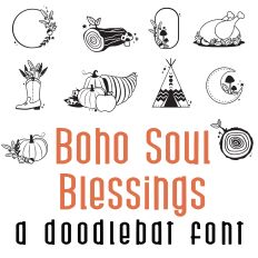 Boho Soul Blessings Doodlebat Font