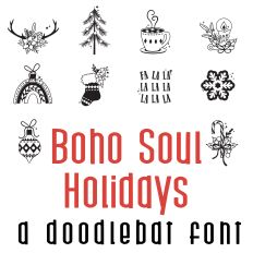 Boho Soul Holidays Doodlebat Font