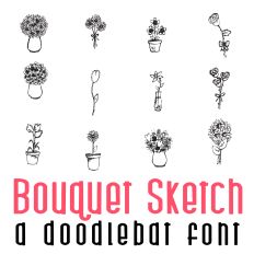 Bouquet Sketch Doodlebat Font