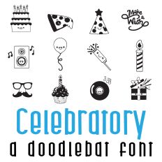 Celebratory Doodlebat Font