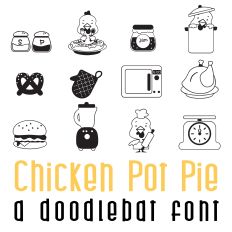 Chicken Pot Pie Doodlebat Font