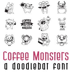 Coffee Monsters Doodlebat Font