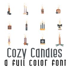 Cozy Candles Full Color Font